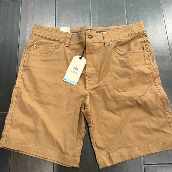 NEW prAna Men's Ulterior Short Embark Brown 9" inseam Men's Size 36 - Picture 1 of 3